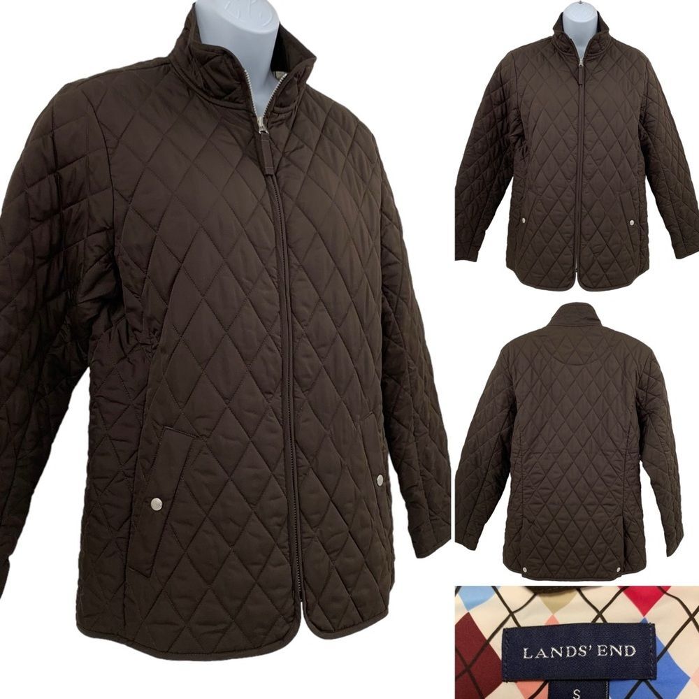 Land's End Quilted Barn Jacket Coat Sz. S chore